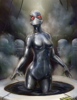 ass breasts dreampaintloon female jpeg large_ass large_breasts rubber rubber_boots thick_thighs wide_hips