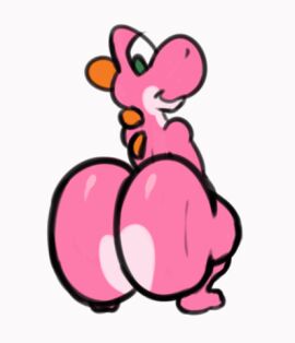 animated anthro ass big_ass big_butt digital_media_(artwork) gaze_(artist) huge_ass huge_butt looking_at_viewer looking_back low_res male male_only mario_(series) nintendo nude pink_yoshi reptile scalie short_playtime solo thick_thighs twerking wide_hips yoshi