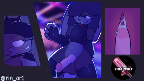 2boys 2femboys anal anal_sex animated ass black_fur black_hair bottomless bottomless_anthro bottomless_male bunny bunny_boy chest_tuft club collar colored_lighting colorful_background colors coy_the_coyote coyote cum cum_in_ass cum_inside femboy femboy_focus femboy_on_male femboysub fingerless_elbow_gloves fingerless_gloves functionally_nude functionally_nude_femboy functionally_nude_male furry gay gay_sex gloves grey_fur hair humanoid_genitalia humanoid_penis juno_the_rabbit_(ravenrabbitz) latex latex_clothing latex_gloves latex_legwear latex_thighhighs latex_topwear led_light lights male male/femboy male/male male_focus male_on_femboy male_only male_penetrated male_penetrating male_penetrating_male mobian_(species) nightclub partially_clothed penis rabbit rabbit_boy rabbit_ears rabbit_humanoid riding riding_penis rin_ar1 sex split_screen thigh_boots thigh_highs thighhighs thighs vest yaoi