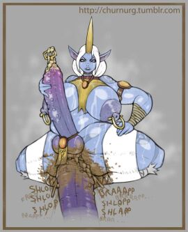 1futa anal anal_sex big_breasts breasts churnurg dirty_anal futa_focus futanari hyper hyper_penis intersex league_of_legends mostly_nude nude nude_futa penetration penis poop pooping scat shit shitting shitting_on_person smegma solo_focus soraka thick_thighs upright_straddle