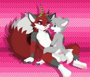 adult_on_cub age_difference avaa_velvet cub cuntboy cuntboy_cub cuntboy_sans_balls digital_media_(artwork) furry herm hermaphrodite intersex male maleherm multi_genitalia penis pixel_(artwork) pixel_art pussy reupload simple_background the_shen two-tone_tail