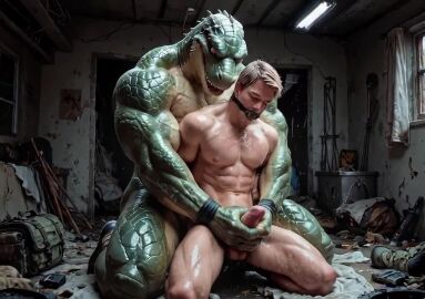 2boys 4:3 ai ai_assisted ai_generated anal anal_insertion anal_sex anthro anthro_on_human balls dominant_anthro dominant_male domination furry furry_male gagged gay gay_domination gay_male gay_sex grabbing green_scales hand_on_penis handjob male male/male male_only monster monster_boy monster_rape muscular muscular_anthro muscular_male nipples penis raped_by_monster red_penis reptile reptile_humanoid reptile_penis scalie scalie_humanoid scalie_male sweat tagme tail testicles tied_up video wrapped_up yaoi