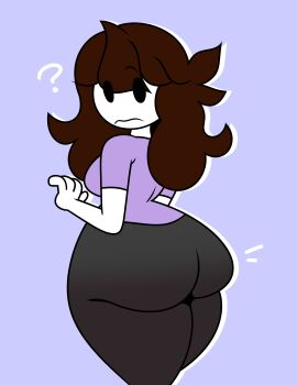 1girls ? ass big_ass big_butt brown_hair fat_ass fat_butt female female_only fully_clothed huge_ass huge_butt jaiden jaiden_animations looking_at_viewer looking_back looking_back_at_viewer marioishere7 solo thick_ass thick_butt tight_clothing youtube youtuber youtuber_girl