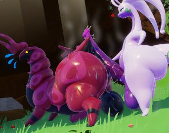 3d anal anthro anus ass balls big_ass big_balls big_butt big_penis bodily_fluids digital_media_(artwork) dragon duo feral generation_5_pokemon generation_6_pokemon genital_fluids genitals goodra hi_res huge_balls huge_cock huge_thighs kingofacesx looking_back male male/male male_only mythological_creature mythological_scalie mythology nintendo penis pokemon pokemon_(species) presenting puffy_anus purple_penis quadruped scalie scolipede slightly_chubby slime thick_thighs