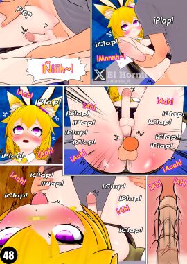 2boys ahe_gao anal anal_sex anus ass balls band-aid band-aid_on_nose bedroom big_ass big_butt blonde_hair blush bunny_boy bunny_ears bunnysuit clothing comic_page cum el_hornito_r erect_penis erection femboy forced_anal fox_boy fox_ears fox_tail gloves grabbing_legs hispanic_virtual_youtuber kendomurft koikatsu latam_virtual_youtuber male male_on_femboy male_on_male male_only male_penetrating_male normal_penis onomatopoeia original_character otoko_no_ko page_48 penetration penis pleasure_face purple_eyes shirt short_hair sleepwalker small_penis spanish_text testicles thick_thighs tie tongue tongue_out virtual_youtuber vtuber vtuberfanart x-ray yellow_tail