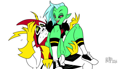 2016 alien alien_humanoid anal anal_sex animated_skeleton artist_name ass bodily_fluids bone clothing disney disney_channel disney_xd duo erection female female_penetrated fingers freckles genitals gloves green_body green_skin hair half-closed_eyes handwear hi_res hood humanoid humanoid_pointy_ears lord_dominator lord_hater male male/female male_penetrating male_penetrating_female narrowed_eyes penetration penile penile_penetration penis penis_in_ass pink_sclera r!p sex simple_background skeleton sweat tongue tongue_out topwear undead wander_over_yonder white_background white_hair