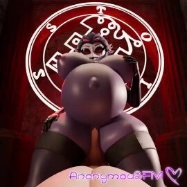 3d 3d_(artwork) 3d_animation about_to_burst animated anonymousfm anthro areolae avian baby_kicking big_breasts breasts cowgirl_position crossgender demon demon_girl faceless_male female female_focus female_stolas genderswap_(mtf) helluva_boss looking_at_viewer looking_pleasured male male/female mtf_crossgender nipples nude nude_female pregnant pregnant_belly pussy ready_to_pop red_eyes rule_63 sound stolas_(helluva_boss) tagme video