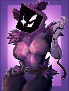 big_breasts big_thighs breasts child_bearing_hips evil_smile female fortnite fortnite:_battle_royale furry gauntlets raven_team_leader tagme tagme_(artist)