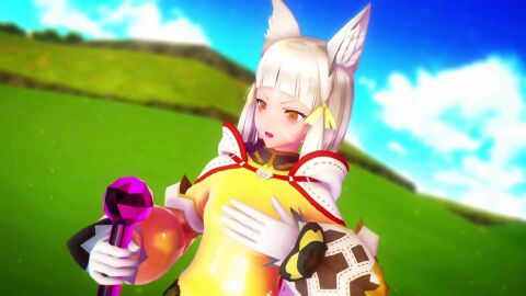 animated blimp full_body_inflation imbapovi inflation nia_(xenoblade) sound spherical_inflation tagme video