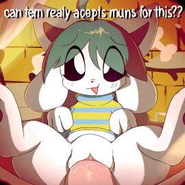 2d_animation animated blush bottomless bottomless_female box cardboard cardboard_box clothed clothing container dialogue digitigrade duo female feral feral_penetrated first_person_view frame_by_frame fur genitals grey_hair hair hi_res human human_on_feral interspecies lodetail looking_at_viewer loop mammal penetration pussy smile spread_legs spreading talking_feral tem temmie_(undertale) text tongue undertale undertale_(series) vaginal_penetration vulva white_body white_fur zoophilia