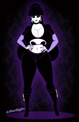 atomickingboo breasts busty female goth lindel_dollice_quilten oc original original_character tagme the_besties_(atomickingboo)