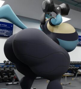 ass big_ass big_breasts breasts bubble_ass bubble_butt darkdraketom female huge_ass huge_breasts lucario pokemon pokemon_(species) thick_thighs wide_hips