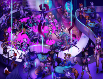 2022 absurd_res accessory against_surface alcohol all_fours anklet annoyed anthro arm_above_head arm_markings armchair ass bar bar_stool barbell_piercing barefoot bartender bent_over beverage big_breasts biped black_body black_hair black_scales blonde_hair blue_eyes blue_hair bottle bottomless bottomwear bracelet breast_squish breasts canid canine canis chair chair_position cheetah choker claws clitoris clitoris_piercing closed_eyes clothed clothing cocktail_glass collar collar_only container cup dancing dasyuromorph david_lillie digo_marrallang dipstick_tail domestic_cat dorsal_fin dragon dreamkeepers drinking_glass entwined_tails erection eyebrows eyewear feathers feet felid feline felis female fin fish fishnet_clothing flexible footwear fox frilly frilly_accessory from_behind_position fur fur_markings furniture garter genital_piercing genitals glass glass_container glass_cup glasses green_eyes grey_body grey_fur grey_skin group hair halo hand_markings hand_on_ass hand_on_breast hand_on_butt hands_on_own_breasts hi_res holding_bottle holding_container holding_object holding_tray horn imminent_sex indi_marrallang indigo_marrallang inviting jacket jewelry kissing kneeling knock-kneed ladder lapdance legwear lifting_anothers_tail long_hair looking_at_another looking_back looking_back_at_another male mammal marine markings marsupial medium_breasts mug multicolored_body multicolored_fur mythological_creature mythological_scalie mythology narrowed_eyes navel necklace necktie nipple_piercing nipple_piercing_pull nipples non-mammal_breasts non-mammal_nipples nude on_glass open_mouth orange_body orange_eyes orange_fur pantherine pants partially_submerged penis piercing pink_nose pole portal pubes purple_eyes pussy raised_arm raised_tail red_eyes red_hair scales scalie sex shark shelf shirt shoes short_hair shorts signature sitting skimpy slim small_waist smile smirk snow_leopard splits spots spotted_body spotted_fur spotted_skin spread_legs spreading squish standing starry_hair stool straddling straddling_lap strip_club striped_body striped_fur striped_markings striped_tail stripes stripper_pole suit suit_and_tie surprise surprised_expression table tail tail_coil tail_markings talking_to_another tan_body tan_fur tank_top thigh_highs thinking_with_portals thylacine tiger toe_claws topwear tray underwater upside-down waiter water white_body white_fur white_hair wide_stance wolf yin_yang