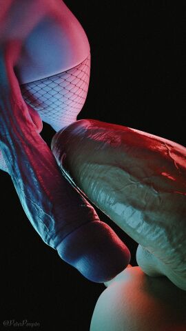 2futas 3d absurdly_large_cock balls balls_peek blender blender_cycles fisheye_lens fishnets futa_only futanari huge_cock intersex junker_queen muscular muscular_futa nyl_junker_queen nyl_widowmaker overwatch overwatch_2 penis peterpimp1n pubic_hair purple_skin size_difference widowmaker