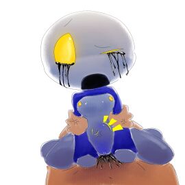 1boy 1girls breasts crying dave_and_bambi_mod daves_fun_algebra_class female glowing_eyes grabbing_arms male nipples oil one_eye_closed open_mouth petite playrobot pussy robot robot_girl robot_humanoid self_upload shirt_up stomach_bulge tears yellow_nipples young