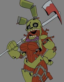 big_breasts five_nights_at_freddy's five_nights_at_freddy's_3 rule_63 source_request springtrap_(fnaf) sqwunx_(artist) tagme thirst-trap_(sqwunx) wendy_afton wendy_afton_(sqwunx_design) william_afton