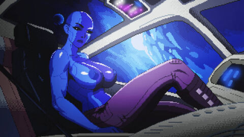 1girls 2024 alien alien_girl alien_humanoid areolae bald bald_female black_eyes blue-skinned_female blue_body blue_skin breasts breasts_bigger_than_head curvy curvy_body curvy_female curvy_figure female female_only guardians_of_the_galaxy humanoid looking_at_viewer marvel marvel_cinematic_universe marvel_comics nebula_(marvel) neophite-byte nipples pixel_art solo solo_female spacecraft topless topless_female voluptuous voluptuous_female