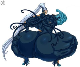 artist_logo big_ass bodysuit commission commissioner_upload dark_blue_eyeshadow dark_sirenix deviantart_link female fins_on_heels flexing hand_on_thigh high_heels high_ponytail hyper hyper_muscles icy_(winx_club) icy_blue_eyes muscles muscular muscular_arms muscular_back muscular_female muscular_thighs nadoarts navy_blue_bodysuit pussy rainbow_(animation_studio) sliver_blue_hair smirking_at_viewer solo_female squatting stiletto_boots tentacles thick_ass thick_thighs visible_pussy winx_club witch