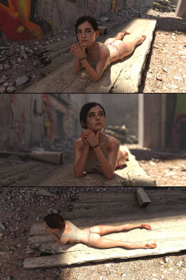 1girls 3d anklet ass athletic athletic_female barefoot blue_eyes bracelet breasts brown_hair bubble_ass bubble_butt busty dboxx ellie_(the_last_of_us) ellie_williams feet female female_focus female_only freckles freckles_on_face full_color g-string hourglass_figure legs long_hair lying lying_down lying_on_stomach multiple_images no_penetration panties petite pinup pinup_pose pose posing skinny slim soles solo solo_female sunbathing tagme tank_top the_last_of_us the_last_of_us_2 thong thong_underwear tied_hair toes wide_hips