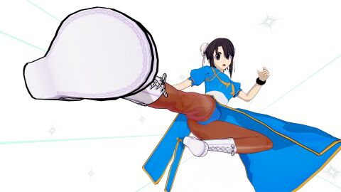 3d azumanga_daiou boots brown_pantyhose chun-li cosplay female nyamo_minamo_kurosawa pantyhose qipao street_fighter white_boots