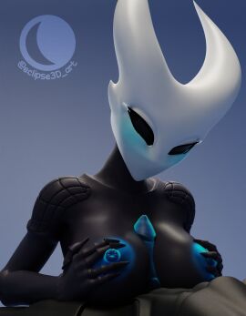 3d 3d_render boobjob breasts breasts_out eclipse3d female hollow_knight hornet_(hollow_knight) paizuri titfuck titjob video_game video_games