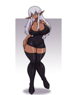1girls artist_name big_breasts blue_eyes blush breasts cleavage commission dark-skinned_female dark_elf dark_skin elf elf_ears elf_female female female_only hand_on_hip high_heels latex latex_boots latex_clothing latex_dress long_hair lord_of_the_rings massive_breasts oblivion oc original original_character pointy_ears prostitute prostitution revealing_clothes sex_slave shiny_clothes shiny_skin sideboob skimpy skin_tight skyrim slave solo_female submissive submissive_female the_elder_scrolls thick_thighs thigh_boots thighhighs white_hair wide_hips world_of_warcraft yumi_dark_elf