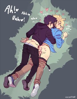 anal_sex clothed_sex gay kalechip male male/male sam_(stardew_valley) sebastian_(stardew_valley) skinny stardew_valley