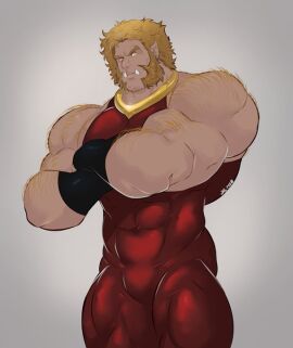 balls bara body_hair bulge crossed_arms facial_hair flaccid jinsonlygurl male male_only marvel marvel_comics muscles muscular penis sabretooth solo solo_male victor_creed x-men yaoi