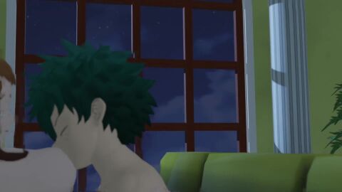 1boy1girl 3d 3d_animation blender boku_no_hero_academia izuku_midoriya my_hero_academia ochako_uraraka tagme video