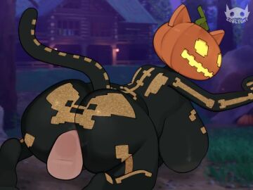 anal anal_sex big_ass big_breasts cum cum_in_ass floating_penis fortnite gdblight halloween longer_than_one_minute penis penis_in_ass pumpkin_head spice_(fortnite) tagme tail video