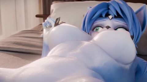 2025 3d 3d_animation animated anthro background blue_fur female fur krystal krystal_(star_fox) nude nude_female sanomaly star_fox tagme video white_fur