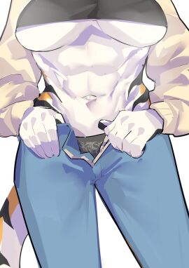 1girls abs anthro aspirindabaitu big_breasts breasts feline female furry huge_breasts mei_xiang muscular muscular_female mx99926 original panties tagme thick_thighs tiger tiger_girl underboob wide_hips