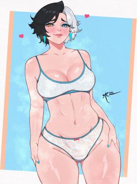 1girls 2d absurd_res ass ass_visible_through_thighs big_ass big_breasts breasts cleavage female female_focus female_only hi_res light-skinned_female light_skin luna_snow luna_snow_(marvel_rivals) marvel marvel_comics marvel_rivals rezo solo thick_thighs thighs wide_hips