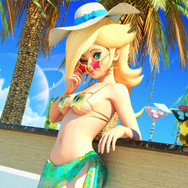 1girls 3d alternate_costume bikini blonde_hair breasts darklordiiid female female_only mario_(series) nintendo princess_rosalina solo super_star_bikini tagme