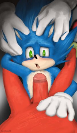 anthro blue_body blush clothing doofwuff echidna erection genitals gloves green_eyes group hair hand_on_belly handwear hedgehog hi_res imminent_sex knuckles_the_echidna male male/male open_mouth penis sega sitting_on_another sonic_(series) sonic_the_hedgehog sonic_the_hedgehog_(series) tongue tongue_out touching_hair trio