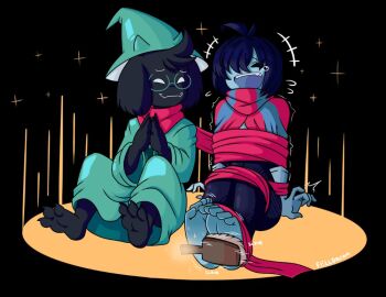 deltarune feet felldream foot_fetish kris_(deltarune) ralsei ralsei_(deltarune) source_deleted tagme tickling tickling_feet ticklish