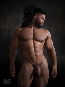 1boy 1human 3d 3d_(artwork) 3d_model african african_male black_hair brown_hair dark-skinned_male dark_skin flaccid flaccid_penis foreskin hairy hairy_male long_hair lucas_bishop male male_focus male_only marvel marvel_comics masculine_male melanin muscles muscular muscular_male naked naked_male nude nude_male penis pubes pubic_hair saltyrenders solo solo_focus solo_male superhero uncircumcised uncircumcised_penis uncut unretracted_foreskin x-men