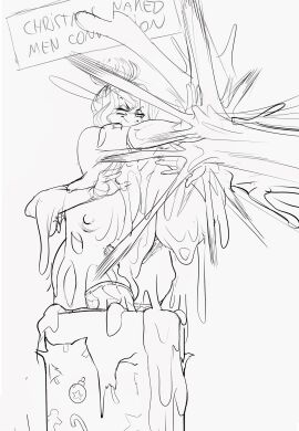 4_arms 4_eyes animal_humanoid anthro arachnid arachnid_humanoid arthropod arthropod_humanoid big_breasts bodily_fluids breast_squish breasts bukkake clothing creamy_cum cum cum_between_breasts cum_cannon cum_covered cum_everywhere cum_hose cum_in_clothing cum_in_container cum_in_mouth cum_in_underwear cum_inside cum_on_arm cum_on_belly cum_on_body cum_on_breasts cum_on_chest cum_on_clothing cum_on_face cum_on_hand cum_on_leg cum_on_nipples cum_on_pussy cum_on_shoulder cum_on_skin cum_shower cumshot dialogue dreamy_pride duo ejaculation english_text excessive_cum excessive_genital_fluids female genital_fluids gift hair hi_res holding_breast huge_breasts humanoid long_hair male male/female messy mistletoe monochrome morgane_(ankuh) multi_arm multi_eye multi_limb nipples offscreen_character plant pussy solo_focus spider spider_girl spider_humanoid spider_web squish standing text thick_thighs underwear