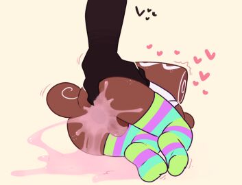 after_anal ass backsack balls ballsack cl0ckability cosmo_(dandy's_world) cum cum_expulsion cum_in_ass dandy's_world digital_media_(artwork) gaped_anus gay male size_difference spread_anus stockings twisted_sprout_(dandy's_world)