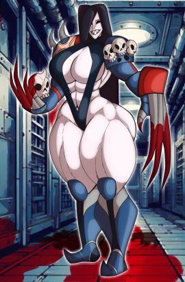 1girls abs female female_only female_space_marine imperium_of_man konrad_curze muscular muscular_female night_lords nightmare_waifu post-human primarch rompecaderasgod rule_63 sling_bikini slingshot_bikini solo solo_female warhammer_(franchise) warhammer_40k