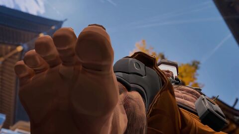 1boy feet foot_fetish foot_on_face gay looking_at_viewer male_only marvel marvel_rivals outside pov solo solo_male stomping tagme video wolverine_(x-men) x-men