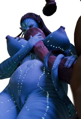 avatar beastiality blue_body blue_skin breasts busty_female equine_penis female flared_penis horse horsecock huge_breasts male na'vi penis tail_grab transparent_background zoophilia