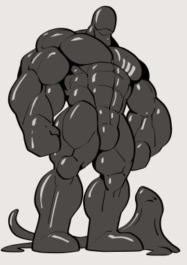 absolute_unit anthro ear_piercing earrings engis_(trencalos) furry gay glasses goat goatee goo_creature goo_transformation growth homosexual horn male male/male male_only markings muscle_growth muscles muscular muscular_male sequence shark slime transformation trencalos twink underwear