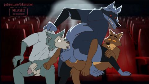 2d 2d_(artwork) 2d_animation 3boys 5_fingers anal anal_penetration anal_sex animated anthro anthro_on_anthro anthro_penetrated anthro_penetrating anthro_penetrating_anthro anus ass balls barefoot beastars bedroom_eyes big_penis bikomation black_eyes black_legwear black_nose blinking bodily_fluids body_hair bouncing bouncing_ass bouncing_balls bouncing_butt breath breathing brown_eyes canid canine canis cheek_tuft chest_grab chest_hair cinema claws clenched_teeth cloak clothed/nude countershading crossover death_(puss_in_boots) detailed_background digital_media_(artwork) dreamworks embrace erection eyebrows facial_expressions facial_tuft fangs feet feet_up fingers fluffy frame_by_frame fur furry gay genital_fluids genitals good_boy grey_body grey_fur half-closed_eyes hand_on_ass hand_on_butt hand_on_chest hand_on_penis hug intraspecies legoshi_(beastars) legs_in_air legs_up licking licking_ass light long_ears long_penis looking_at_another looking_at_ass looking_at_genitalia looking_at_viewer looking_away looking_pleasured male male/male male_only male_penetrated male_penetrating male_penetrating_male mammal mask masturbating_while_rimming masturbating_while_watching masturbation mr._wolf_(the_bad_guys) multicolored_body multicolored_fur narrowed_eyes netflix nude nude_anthro nude_male open_mouth orgasm_face orgy pants_down pawpads paws penetration penile penile_penetration penis penis_in_hand pleasure pleasure_face pleasured puss_in_boots_(dreamworks) puss_in_boots_the_last_wish raised_leg raised_tail red_eyes red_sclera rimming rimming_male saliva saliva_on_anus saliva_on_tongue saliva_string saliva_trail shirt shirt_grab short_playtime smile tail tail_motion tailwag teeth the_bad_guys thick_eyebrows thick_penis threesome tongue tongue_out trio tuft two-tone_body two-tone_fur wet wide_eyed widescreen wolf yellow_sclera