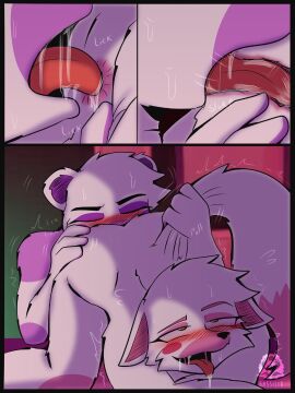 2boys anthro anthro_on_anthro anus bassilixxx23 comic femboy five_nights_at_freddy's five_nights_at_freddy's:_sister_location freddyxfoxy funtime_foxy_(fnaf) funtime_foxy_(fnafsl) funtime_freddy funtime_freddy_(fnafsl) gay licking_ass looking_pleasured male rimming