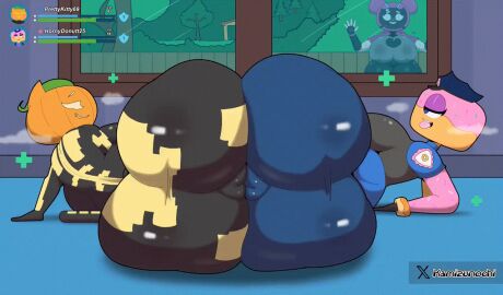 2025 2girls animated anthro anthro_female anthro_only ass big_ass big_breasts big_nipples big_thighs blue_eyes breasts breasts_bigger_than_head cat_ears cat_girl cat_tail catgirl constable_sprinkle cop cuddle_team_rider dessert donut fat_tits female female_focus female_only food food_creature food_humanoid fortnite fortnite:_battle_royale fortnitemares gigantic_ass gigantic_breasts gigantic_thighs halloween huge_ass huge_breasts huge_thighs hyper hyper_ass hyper_breasts hyper_thighs kamizunochi looking_at_viewer loop looping_animation object_head perfect_loop presenting_breasts pumpkin pumpkin_head skinsuit spice_(fortnite) squatting tagme thick_thighs thighs voluptuous voluptuous_female yuri