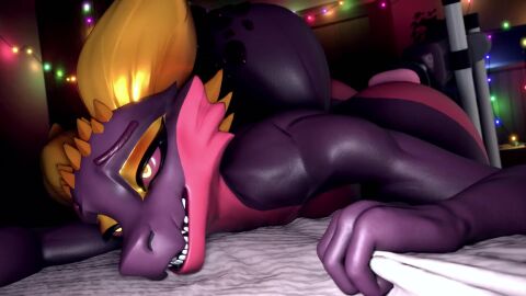 3d anal anal_sex animated bedroom big_ass big_balls cum dildo dildo_in_ass femboy kobold male orgasm roroboros scalie solo sound sound_effects tagme tradelt video voice_acted wide_hips