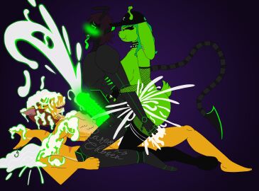 2025 3_fingers 5_fingers abs absurd_res ahe_gao alien alternative_fashion ambiguous_penetration antennae_(anatomy) anthro anthro_penetrating areola arm_grab armwear athletic athletic_anthro athletic_gynomorph athletic_intersex baseball_cap big_breasts big_penis bite biting_lip black_clothing black_eyes black_footwear black_legwear black_socks black_thigh_highs black_thigh_socks blade blush blush_lines blushing_profusely bodily_fluids bracelet breasts bridge_piercing brown_hair cheek_tuft choker closed_eyes clothing collar colored_cum cowgirl_position cum cum_drenched cum_drip cum_in_hair cum_inside cum_on_body cum_on_breasts cum_on_chest cum_on_ear cum_on_face cum_on_ground cum_on_leg cum_on_partner cum_on_tail cum_splatter cum_strand cum_while_penetrated cumshot digit_ring digital_drawing_(artwork) digital_media_(artwork) digitigrade double_penetration dripping ear_piercing ejaculation excessive_cum excessive_genital_fluids eyelashes facial_piercing facial_tuft feet fin fin_piercing finger_ring fingers fish fishnet_armwear fishnet_clothing fishnet_legwear fishnet_stockings flat_colors footwear from_front_position fur furgonomics furry-specific_piercing genital_fluids genitals gills glowing glowing_cum glowing_genitalia glowing_penis green_blush green_body green_cum green_eyes green_fur green_hair green_tongue grey_body group group_sex gunpoint_(floofnoodle) gynomorph gynomorph/male gynomorph_penetrating gynomorph_penetrating_male hair half-closed_eyes hands-free hat headgear headwear herm_(lore) hi_res humanoid humanoid_feet hyper hyper_cum intersex intersex/male intersex_penetrating intersex_penetrating_male jewelry kneeling kneeling_bodyguard_position kneeling_sex knot knotted_penis lagomorph legwear leporid lip_piercing long_hair looking_pleasured lying machine male male_penetrated mammal marine markings medial_ring messy_hair mostly_nude narrowed_eyes necklace nipple_dip nipples non-mammal_breasts non-mammal_nipples nose_piercing nose_ring on_back on_bottom on_top open_mouth orange_body orange_skin orgasm orgasm_face paws penetration penile_spines penis piercing plantigrade rabbit red_hair restrained ring_piercing robot robot_humanoid robyn_(nightshad321) sandwich_position screen screen_face sex sharess'_chosen shark sharp_teeth short_hair slightly_chubby slightly_chubby_anthro slightly_chubby_gynomorph slightly_chubby_intersex small_breasts smile smirk snakebite_piercing socks spiked_bracelet spiked_collar spikes spiral_pupils striped_body striped_markings striped_skin stripes tail tail_blade teeth terminyte thigh_highs thigh_socks tomboy tongue tongue_out tongue_showing trans_(lore) trans_woman_(lore) trio tuft unusual_bodily_fluids unusual_cum unusual_genital_fluids watermark wavy_hair weapon_tail xena_glorpogleep