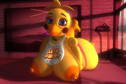 3d 3d_(artwork) ass big_ass big_breasts breasts chica_(fnaf) female five_nights_at_freddy's five_nights_at_freddy's_2 fnaf runaboo_chica solo thick_thighs tits_out toy_chica_(fnaf) yellow_body zhipyuwu