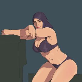 arab ass big_ass big_breasts boyarrudin breasts busty chubby chubby_female fat_ass female female_only hijab hijabi iran iranian persian_female solo solo_female solo_focus underwear